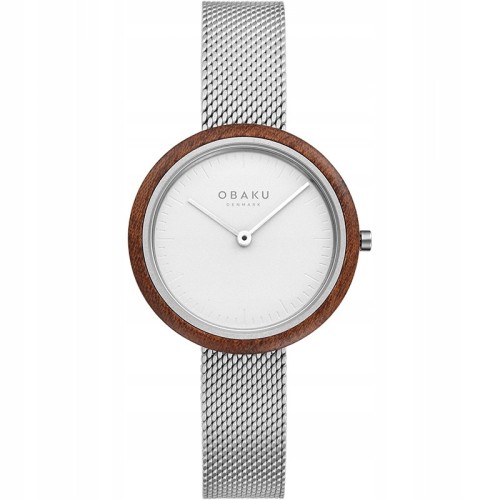 OBAKU V245LXCIMC - Trae Lille Steel - Damski - Zegarek na bransolecie mesh