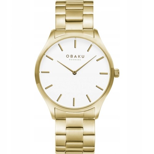 OBAKU V260LXGISG - Tang Lille Gold - Męski - Zegarek na bransolecie