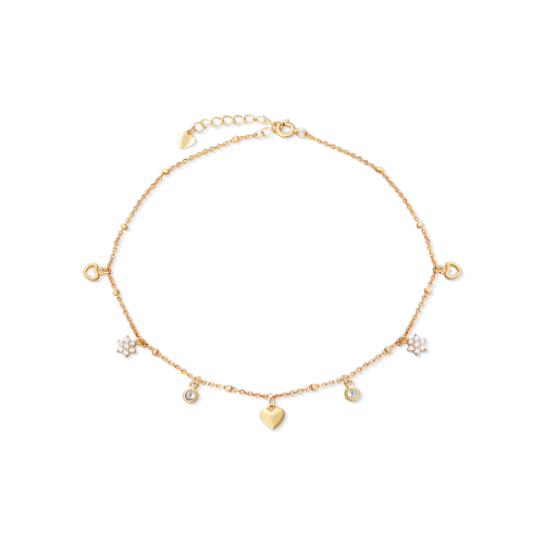 JVD - SERCE & KWIATEK - Srebro Ag925 - Bransoletka