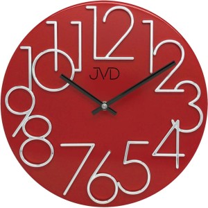 JVD HT23.7 - 29,5cm - Zegar ścienny - Czerwony