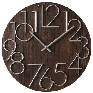 JVD HT99.3 - 30cm - Zegar ścienny - Średni brąz