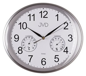 JVD HTP64.2 - 30x27cm - SZARY - Zegar ścienny z termometrem i hydrometrem