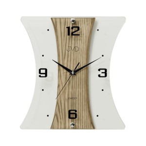 JVD NS16051/78 - 28x30cm - Zegar ścienny - Drewno i Szkło