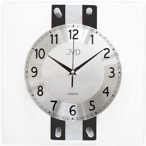 JVD NS21051.1 - 32x32cm - Zegar ścienny - Drewno i Szkło