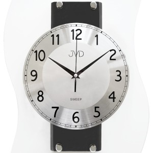 JVD NS21053.2 - 28x32cm - Zegar ścienny - Drewno i Szkło