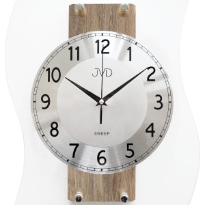 JVD NS21053.3 - 28x32cm - Zegar ścienny - Drewno i Szkło