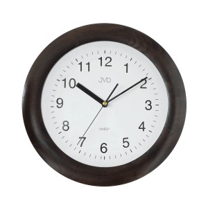 JVD NS7017.4 - 28,5cm - Zegar ścienny - Ciemny brąz