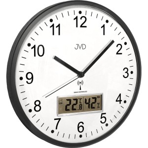 JVD RH78.2 - 30cm - SREBRNY - Zegar ścienny z termometrem i hydrometrem