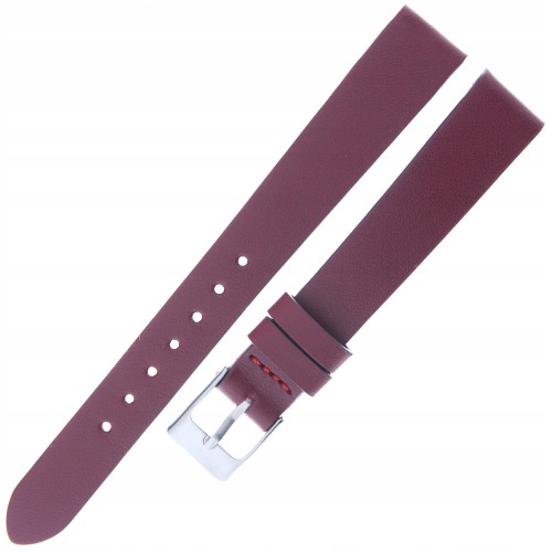 MINET Simple MSSUV14 - 14mm - BORDOWY - Skórzany pasek do zegarka