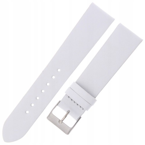MINET Simple MSSUW20 - 20mm - BIAŁY - Skórzany pasek do zegarka