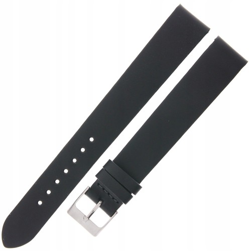 MINET Simple XXL MSSXB18 - 18mm - Czarny - Skórzany pasek do zegarka