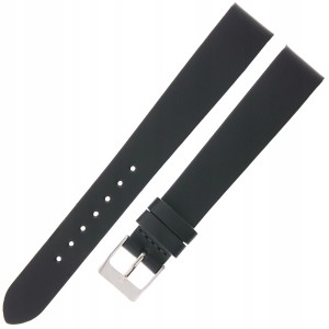 MINET Simple XL MSSXB16 - 16mm - Czarny - Skórzany pasek do zegarka