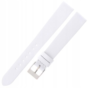 MINET Simple XL MSSXW16 - 16mm - BIAŁY - Skórzany pasek do zegarka