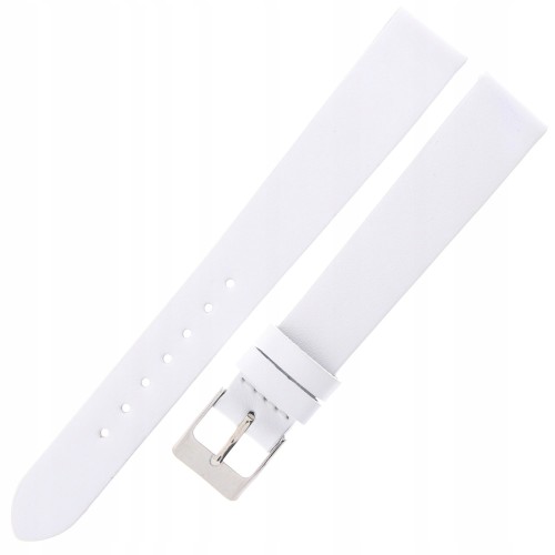 MINET Simple XL MSSXW16 - 16mm - BIAŁY - Skórzany pasek do zegarka