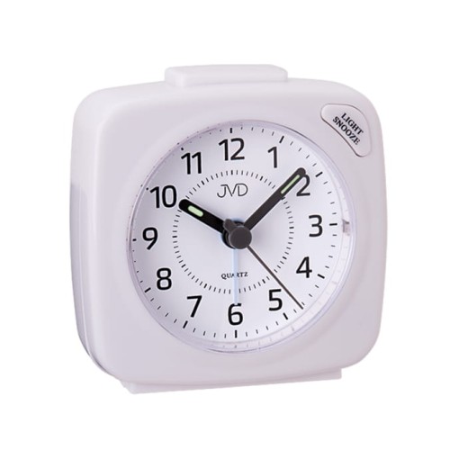 JVD SR951.7 - 7x7cm - BIAŁY - Budzik wskazówkowy