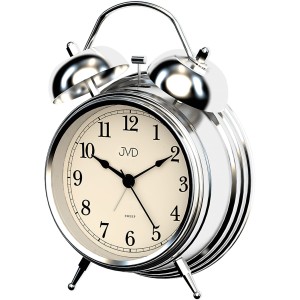 JVD SRP2217.1 - 12,5x17cm - SREBRNY - Budzik wskazówkowy