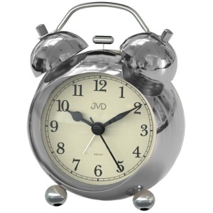 JVD SRP2810.4 - 11x16,5cm - SREBRNY - Budzik wskazówkowy