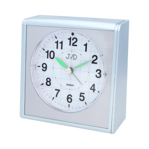 JVD SRP707.1 - 10x10cm - SREBRNY - Budzik wskazówkowy