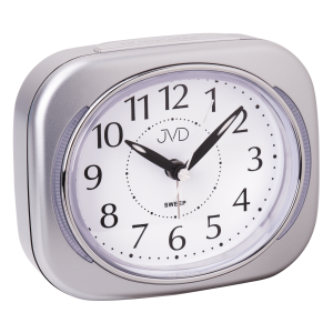 JVD SRP826.4 - 10,3x8,5cm - SREBRNY - Budzik wskazówkowy