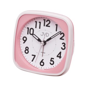 JVD SRP838.4 - 9,5x9,5cm - RÓŻOWY / Biały - Budzik wskazówkowy