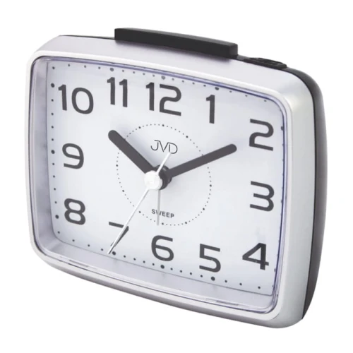 JVD SRP879.3 - 9,8x8,5cm - SREBRNY / Czarny - Budzik wskazówkowy