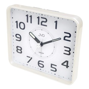 JVD SRP882.1 - 10,6x9,2cm - BIAŁY / Biały - Budzik wskazówkowy