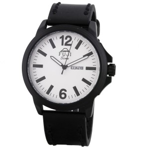 FUJI Time M7101QB - SILVER - Męski - Zegarek kwarcowy na pasku