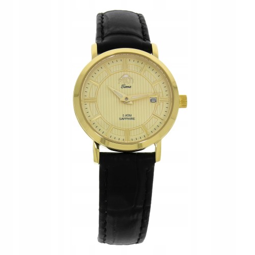 FUJI Time L6106QG - GOLD - Damski - Zegarek kwarcowy na pasku