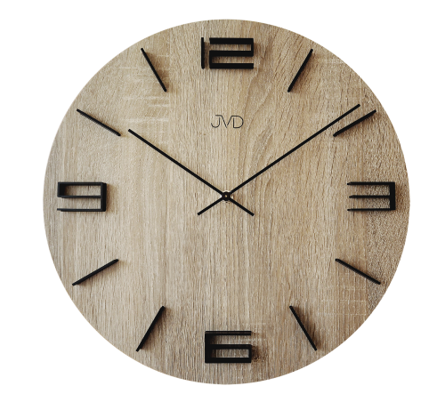 JVD HC27.3 - 40cm - JASNY BRĄZ (imitacja drewna) - Zegar ścienny