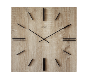 JVD HC45.1 - 40x40cm - JASNY BRĄZ (imitacja drewna) - Zegar ścienny