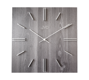 JVD HC45.2 - 40x40cm - CIEMNY BRĄZ (imitacja drewna) - Zegar ścienny