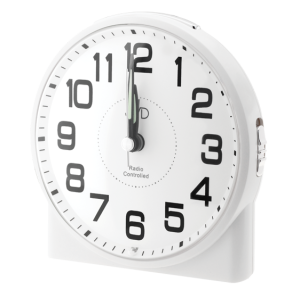 JVD RB22.1 - 11,5cm - BIAŁY - Budzik wskazówkowy DCF77