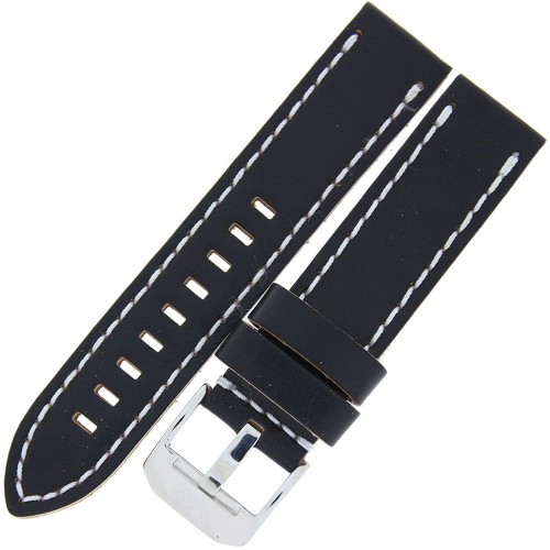 VOSTOK EUROPE Almaz - 22mm - CZARNY - Skórzany pasek do zegarka