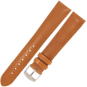 HORIDO 0078L - ŚREDNI BRĄZ - 19mm - Skórzany pasek do zegarka o strukturze Gładkiej