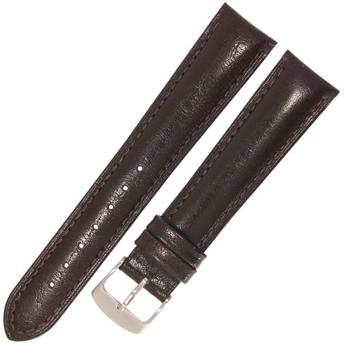 HORIDO 0158 - CIEMNY BRĄZ - 19mm - Skórzany pasek do zegarka