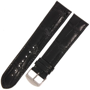 HORIDO 1320L - CZARNY - 22mm - Skórzany pasek do zegarka