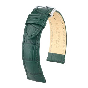 HIRSCH Duke L - ZIELONY - 18mm - Skórzany pasek do zegarka