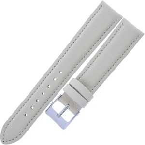 MINET Basic MSBUI18 - 18mm - KREMOWY - Skórzany pasek do zegarka