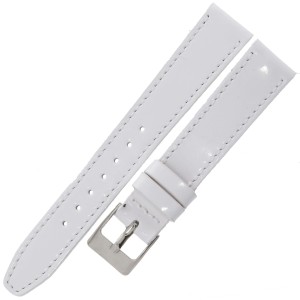 MINET Glamour MSOUW16 - 16mm - BIAŁY - Skórzany pasek do zegarka