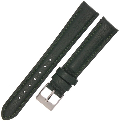MINET Basic MSBUG16 - 16mm - ZIELONY - Skórzany pasek do zegarka