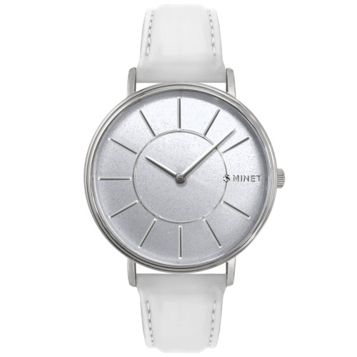 MINET MWL5032 - Broadway Sailor White - Damski - Zegarek na pasku skórzanym