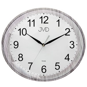 JVD HP664.11 - 30x27cm - SZARY (imitacja drewna) - Zegar ścienny