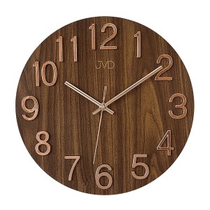 JVD HT98.8 - 30cm - Zegar ścienny - Ciemny brąz