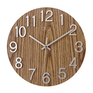 JVD HT98.9 - 30cm - Zegar ścienny - Średni brąz