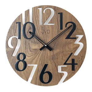 JVD HT101.5 - 40cm - Zegar ścienny - Średni brąz