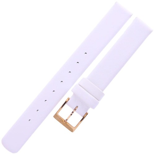 CALVIN KLEIN K600000104 - 12mm - BIAŁY - Skórzany pasek do zegarka