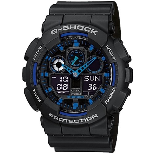 CASIO GA-100-1A2ER - G-Shock Original - Męski - Zegarek kwarcowy