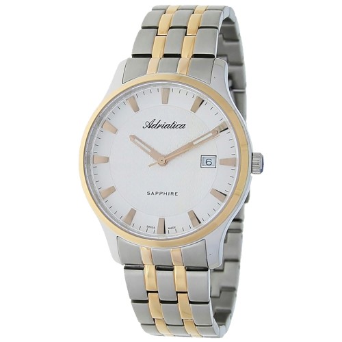 ADRIATICA A1258.R113Q - Classic Sapphire - Męski - Zegarek na bransolecie