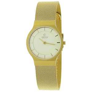 OBAKU V133LGGMG1 - Gry Lille Gold - Damski - Zegarek na bransolecie mesh