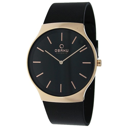OBAKU V178GXVBMB - Rolig Night - Męski - Zegarek na bransolecie mesh